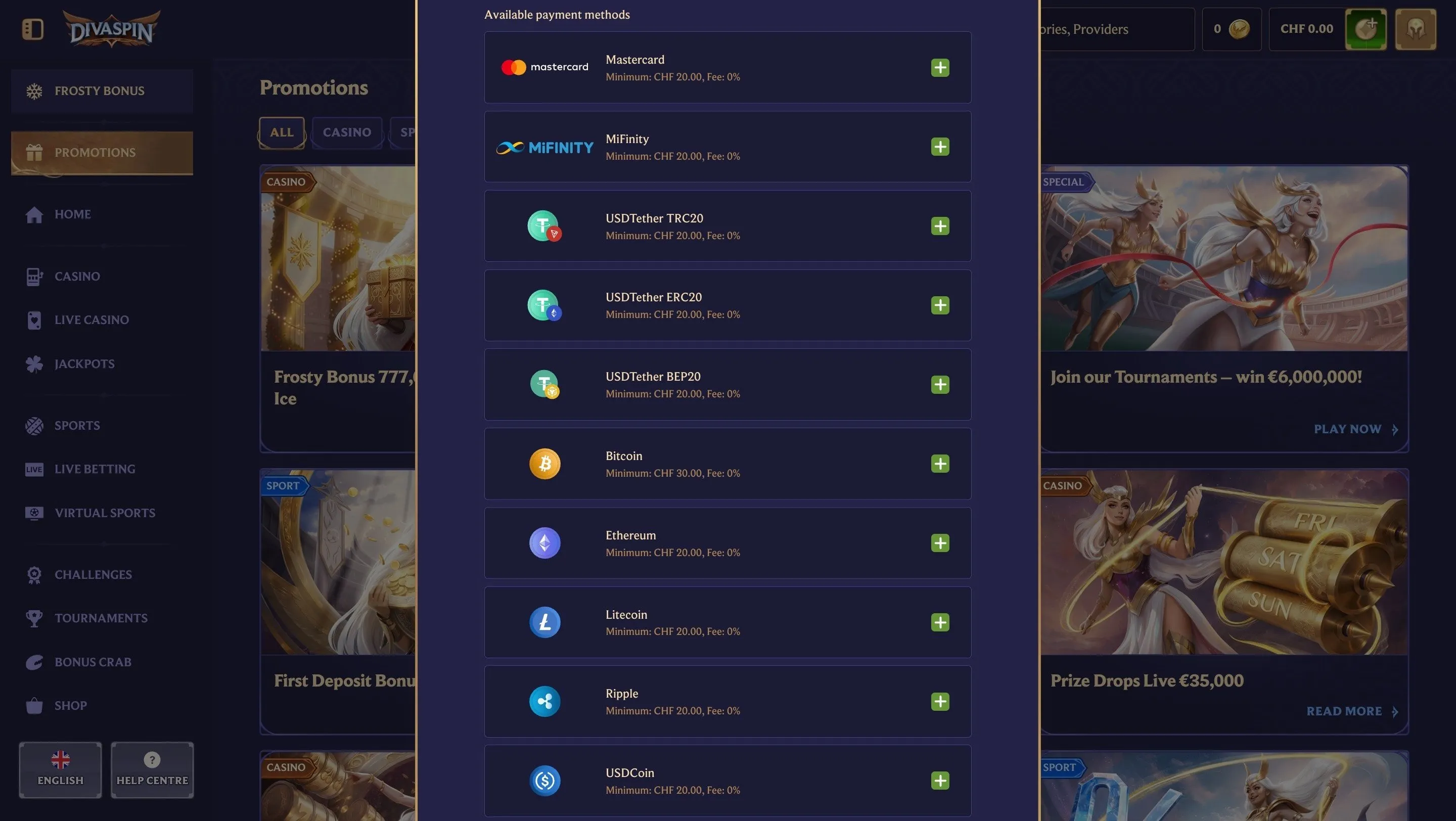 Divaspin Crypto Casino